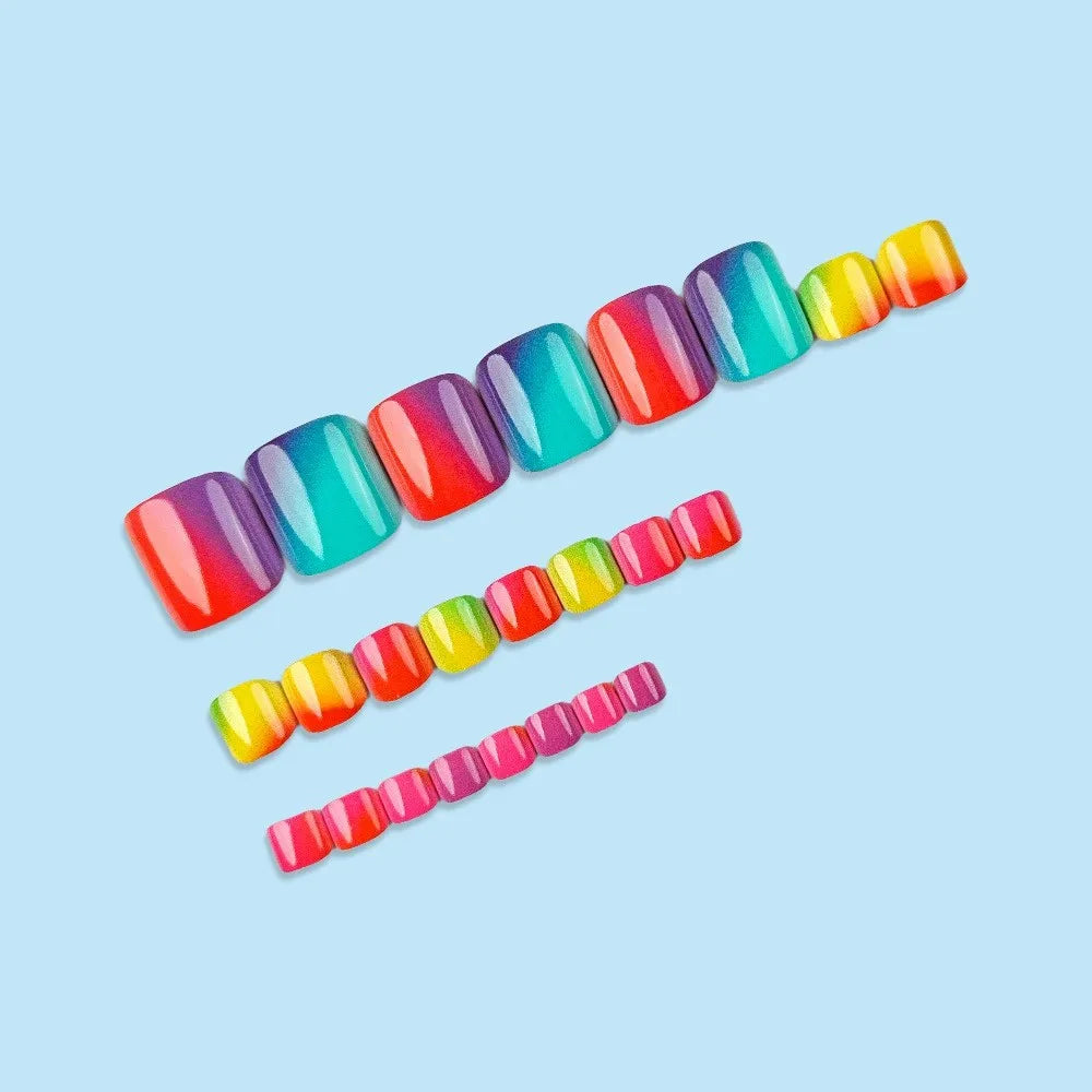 Press On Rainbow Nails