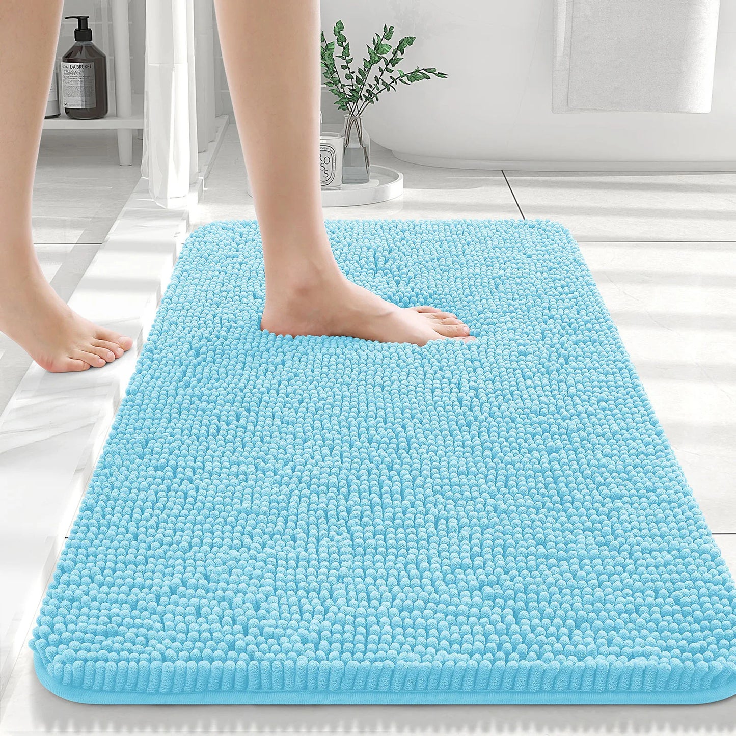 Extra Soft Thick Absorbent Shaggy Bath Mats
