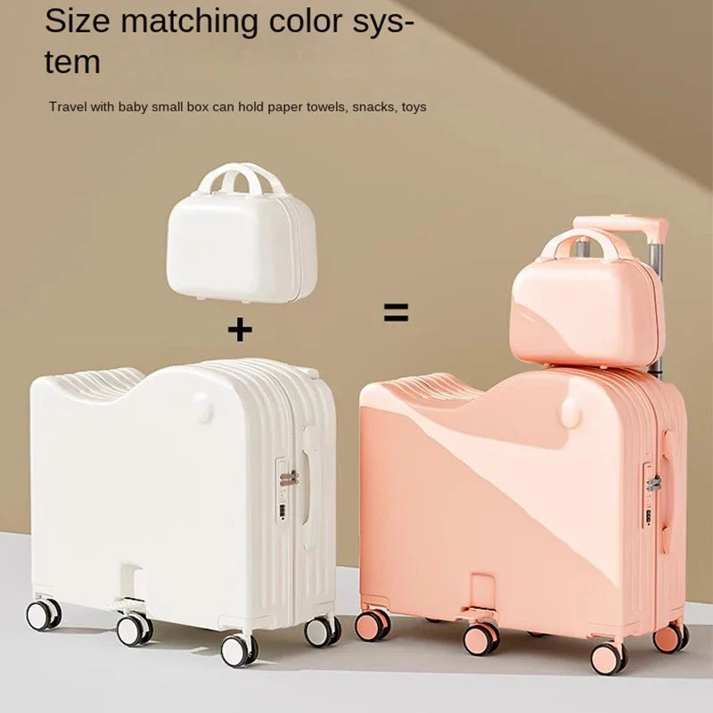 Children's Luggage Set with USB Cup Holder