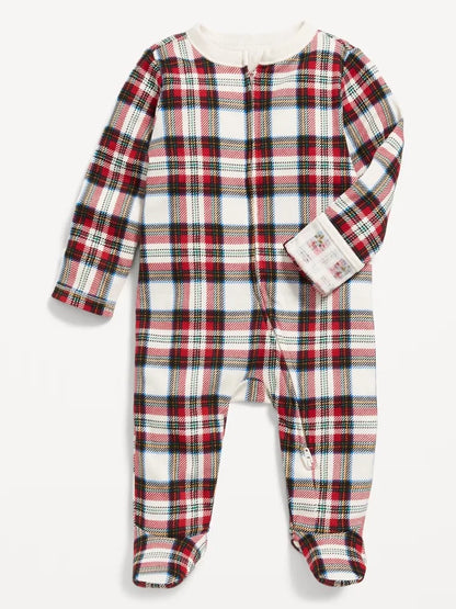 Plaid Print Christmas Family Pajamas Set