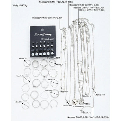Silver-tone jewelry set, view 5