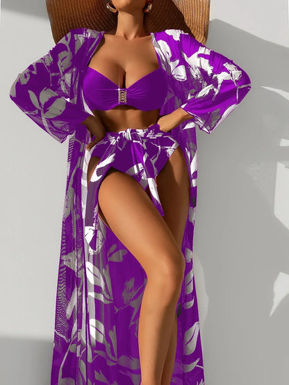 Three Pieces Bikini & Cover Up