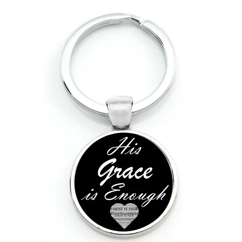 Keychain With Printed Bible Quote