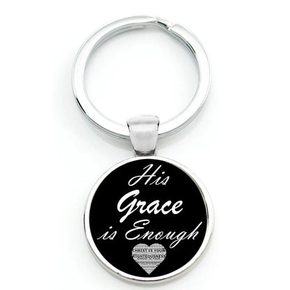 Keychain With Printed Bible Quote