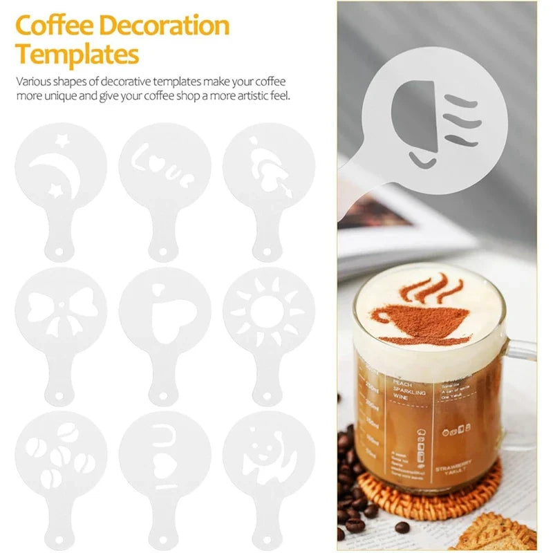 22PCS Reusable Coffee Decorating Stencils