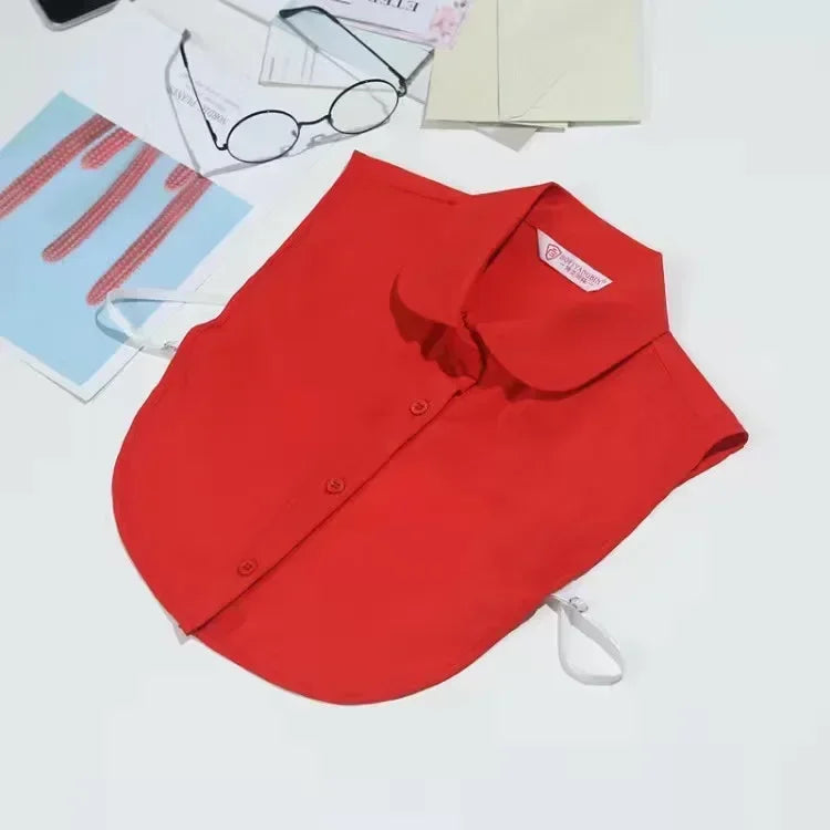 1Pc Solid Color Detachable Shirt