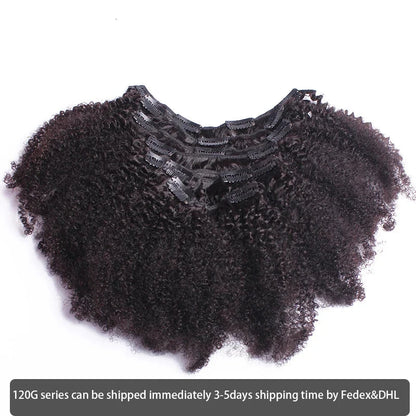 4B 4C Afro Kinky Curly Clip In Human Hair Extensions