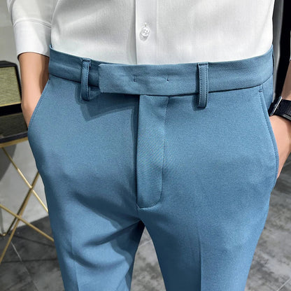 Men's Slim Fit Dress Ankle Trousers