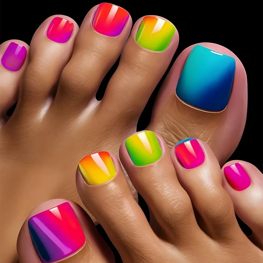 Press On Rainbow Nails