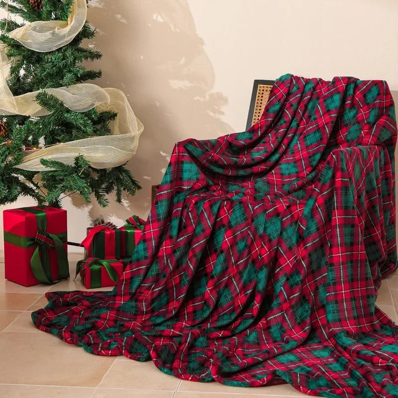 Christmas flannel blanket, view 3