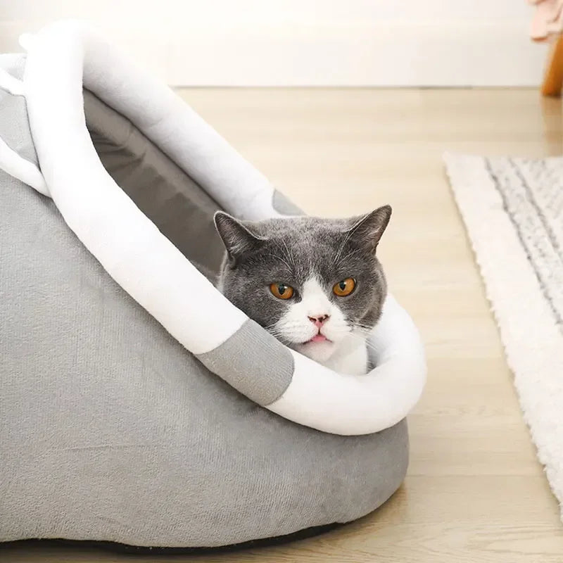 Foldable Self-Warming Cat Tent Bed