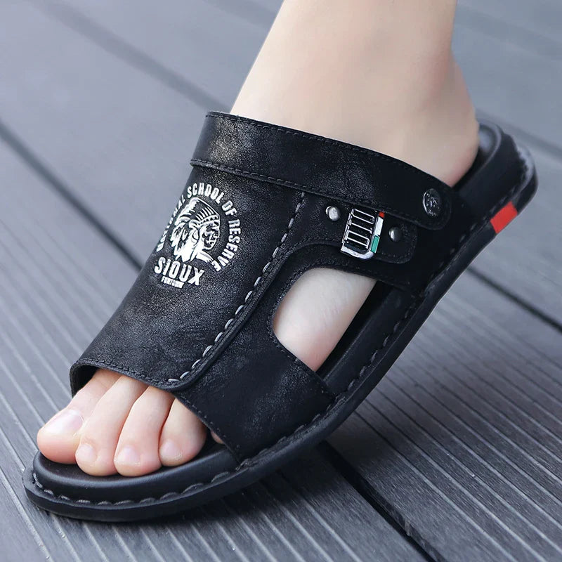 Men Casual Leather Sandals