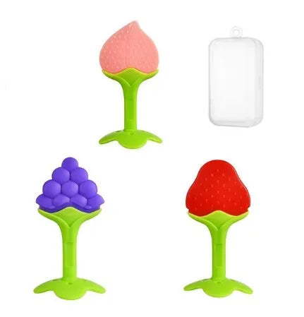 Baby Silicone Training Toothbrush Teething Ring