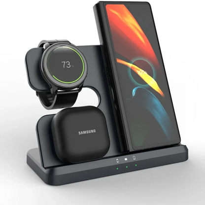 Wireless charging station for Samsung Galaxy devices, 3-in-1