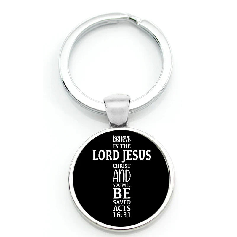 Keychain With Printed Bible Quote