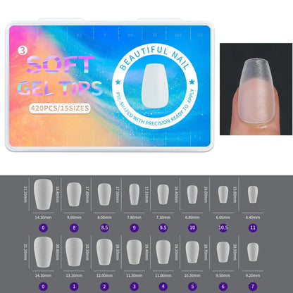 Frosted Press On Acrylic Nails