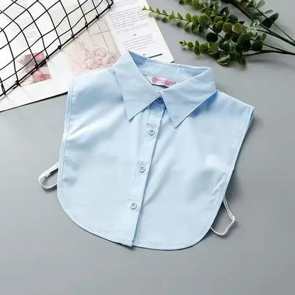 1Pc Solid Color Detachable Shirt