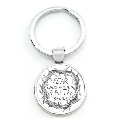 Keychain With Printed Bible Quote