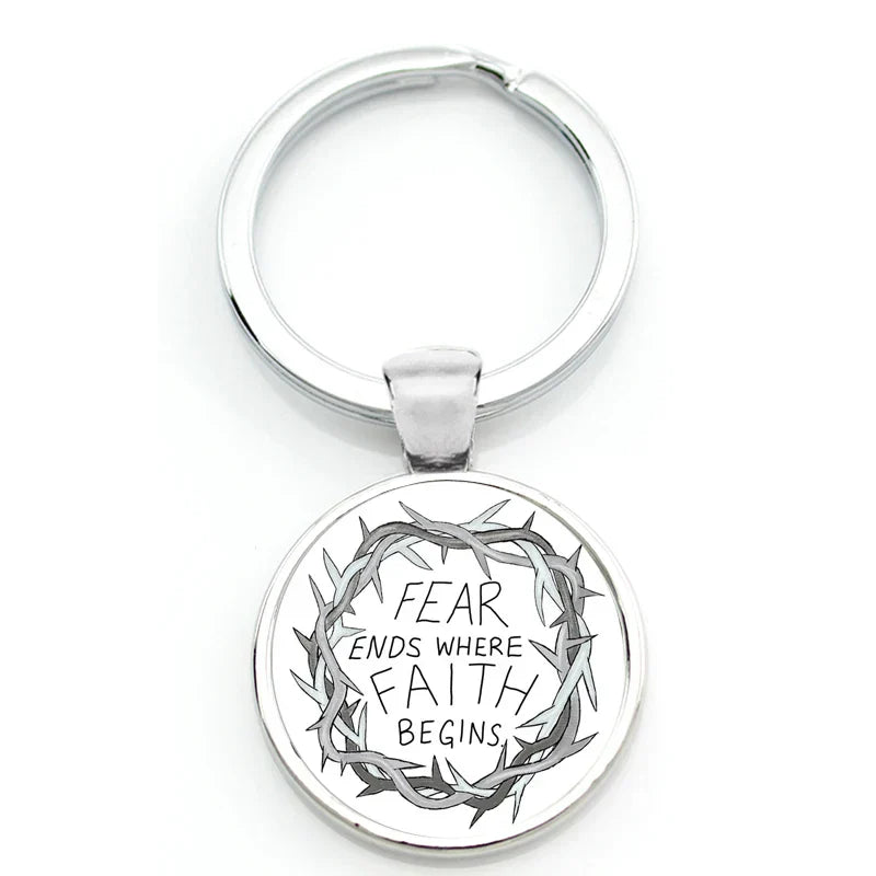 Keychain With Printed Bible Quote
