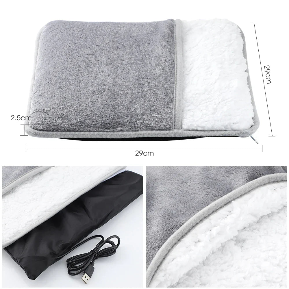 Soft Plush Electric Foot Heating Pad