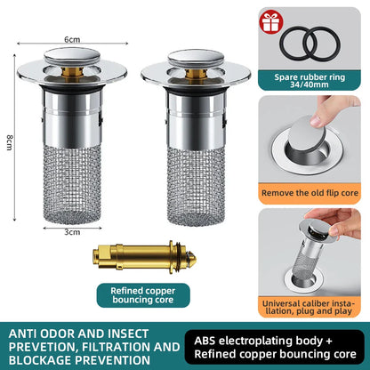 Pop-Up Sink Filter Plug
