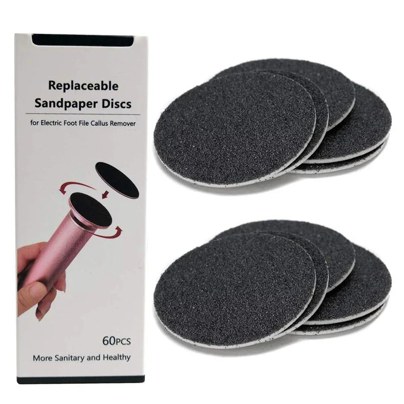 60Pcs Replacement Sandpaper For Electronic Foot File