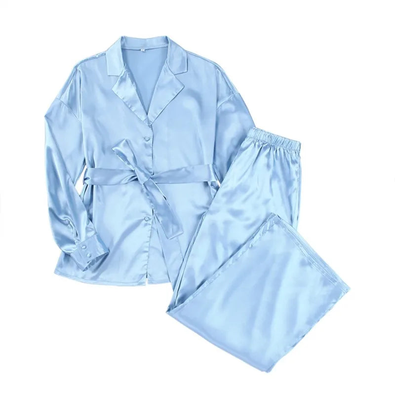 Silk-like Sleepwear Set