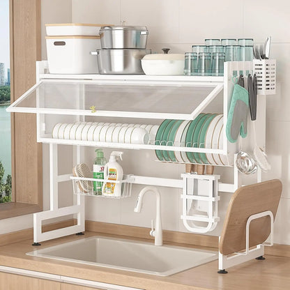 Over The Sink Dish Drainer Drying Rack