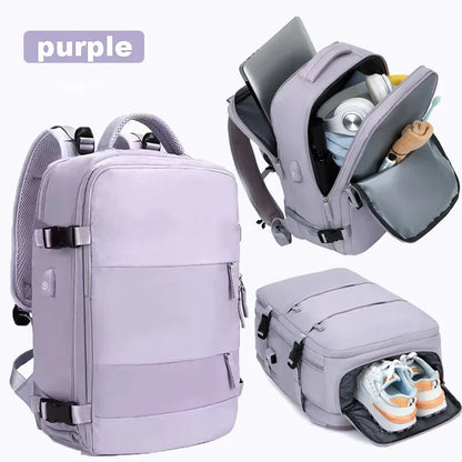 Women's cabin backpack in purple