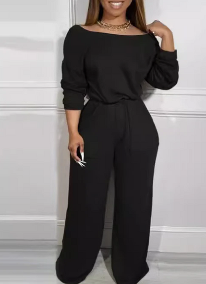 Off-shoulder Elastic Waist Strapless Jumpsuit