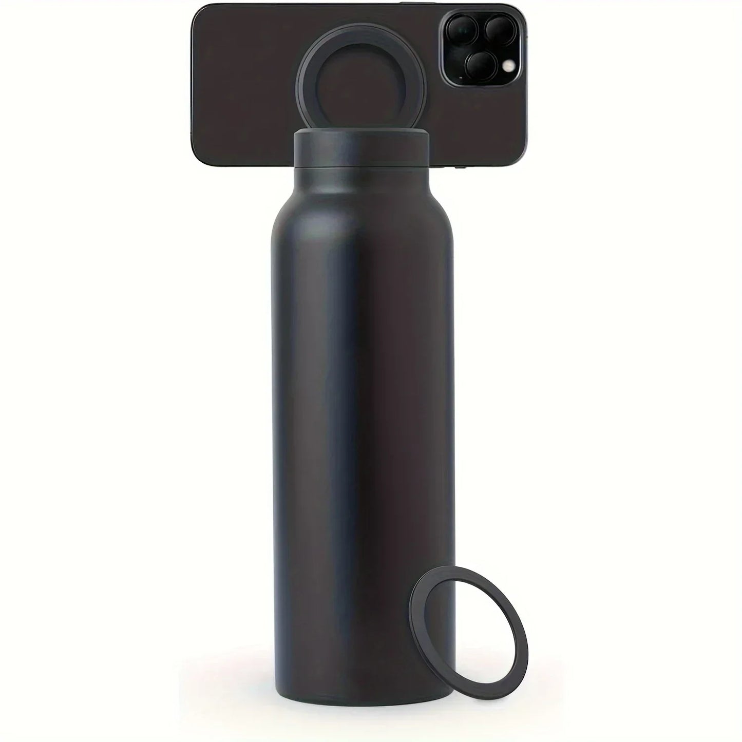 Stainless Steel Water Bottle with Phone Holder