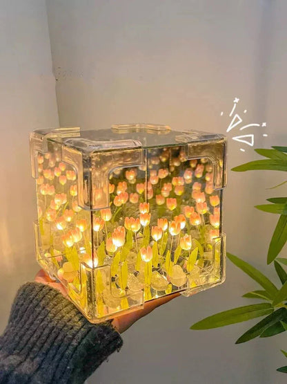 DIY Tulip Flower Cube Night Light