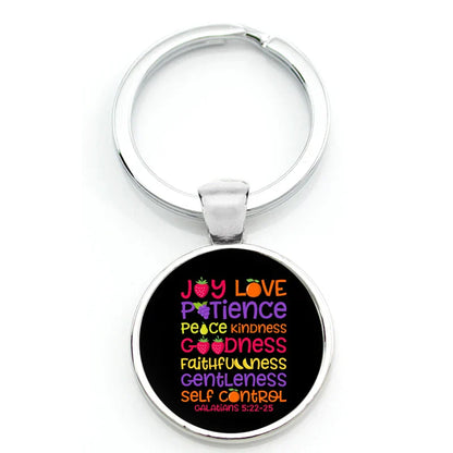 Keychain With Printed Bible Quote