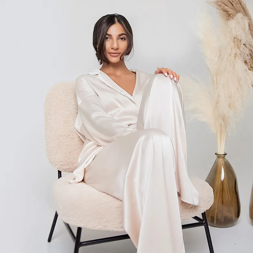 Silk-like Sleepwear Set