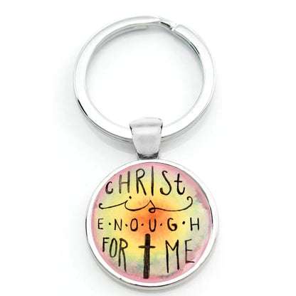 Keychain With Printed Bible Quote
