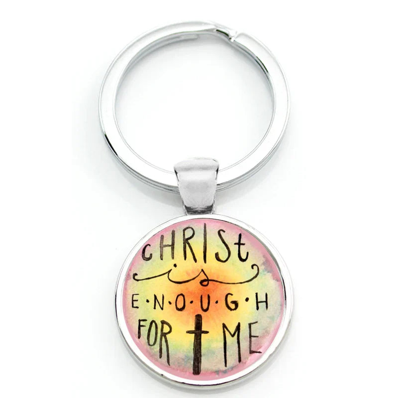 Keychain With Printed Bible Quote