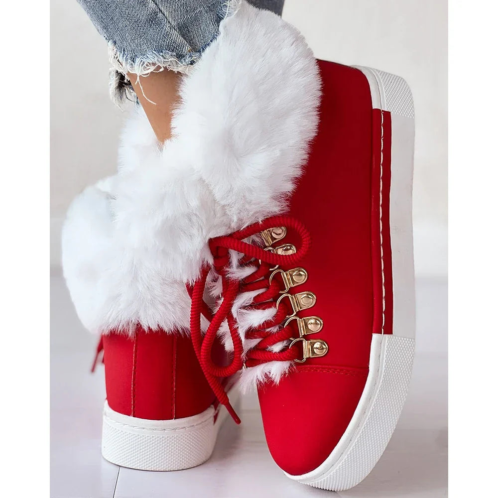 Fuzzy Lined Thermal Ankle Boots