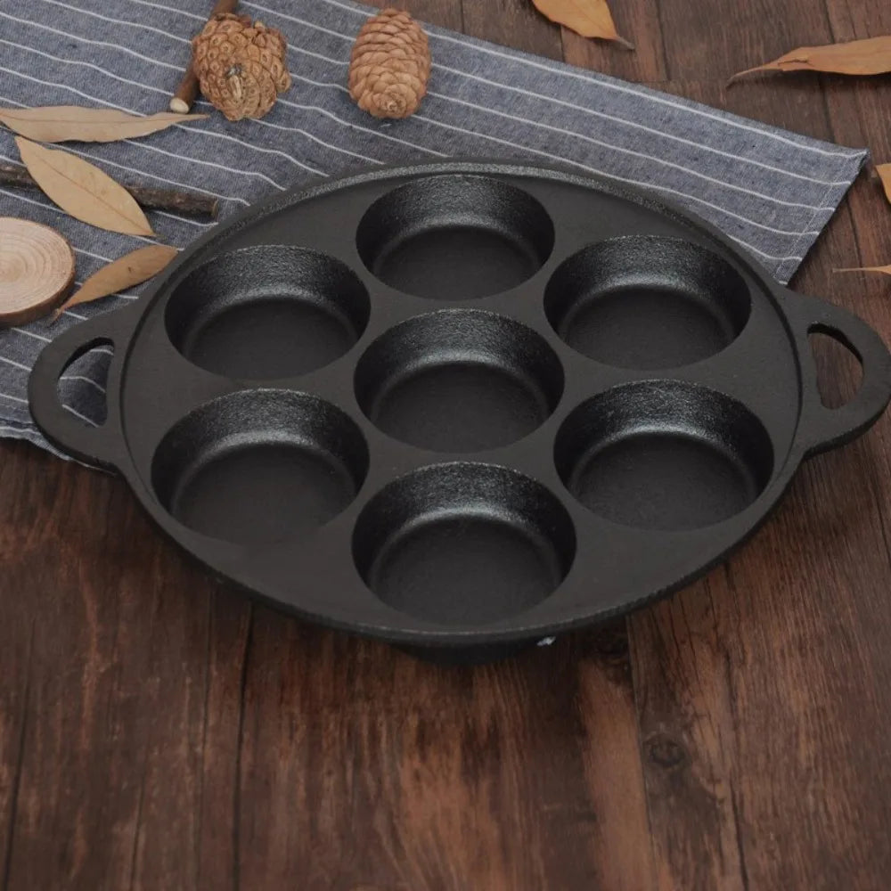 Multipurpose Cast Iron 7 Hole Non-Stick pan