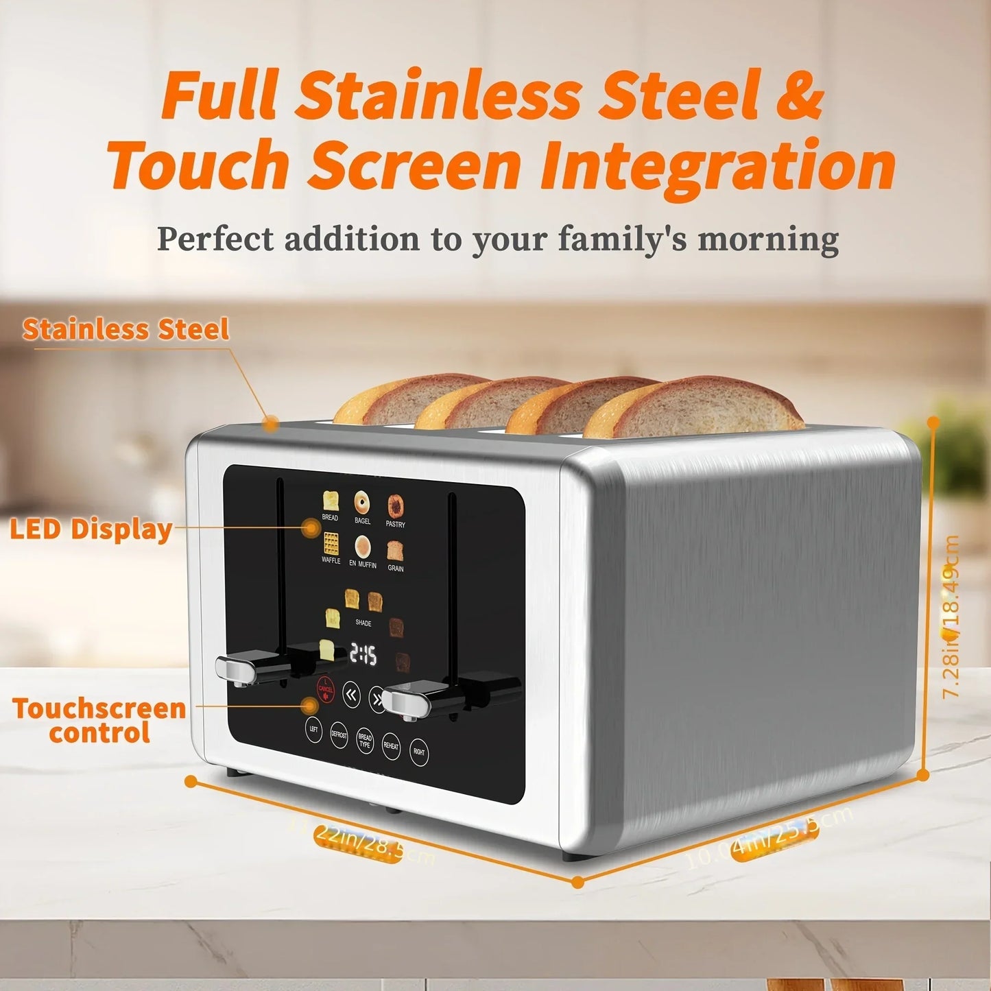 4 Slice Touchscreen Bread Toaster