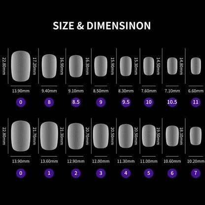 Frosted Press On Acrylic Nails