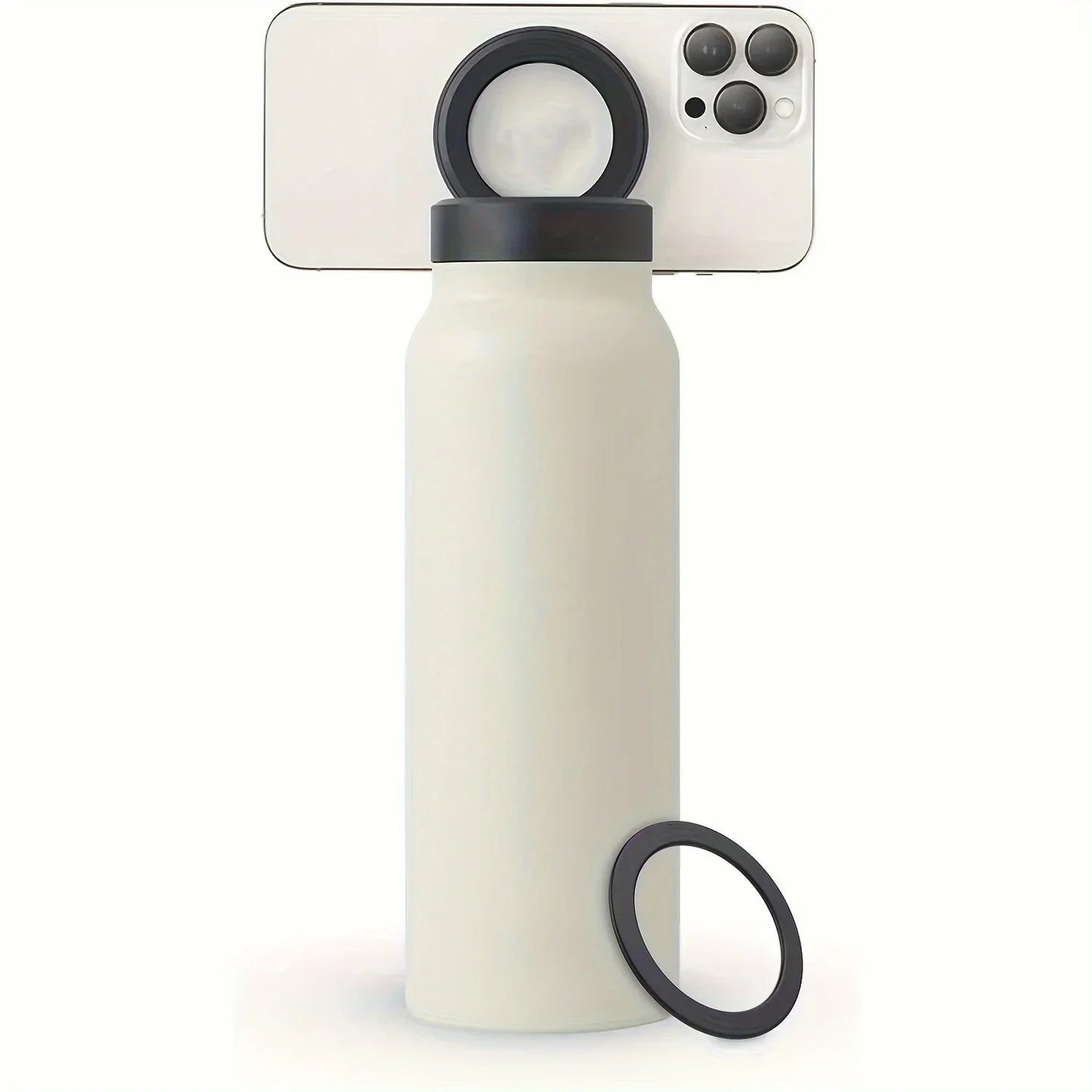 Stainless Steel Water Bottle with Phone Holder