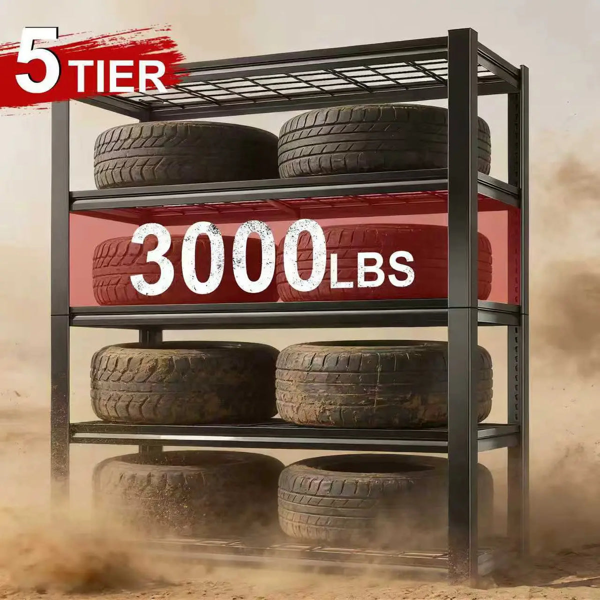 72" Adjustable Metal Double Layer