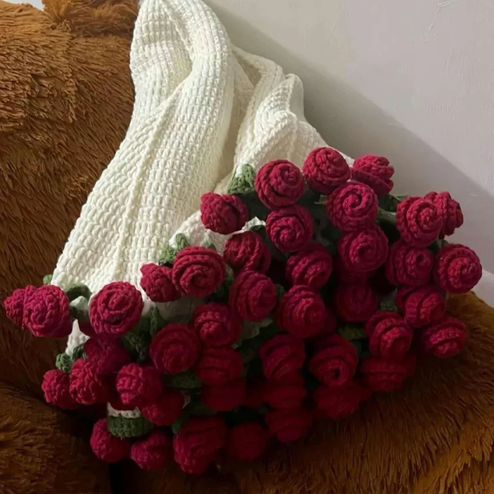 1pcs Finished Flower Bouquet Blanket