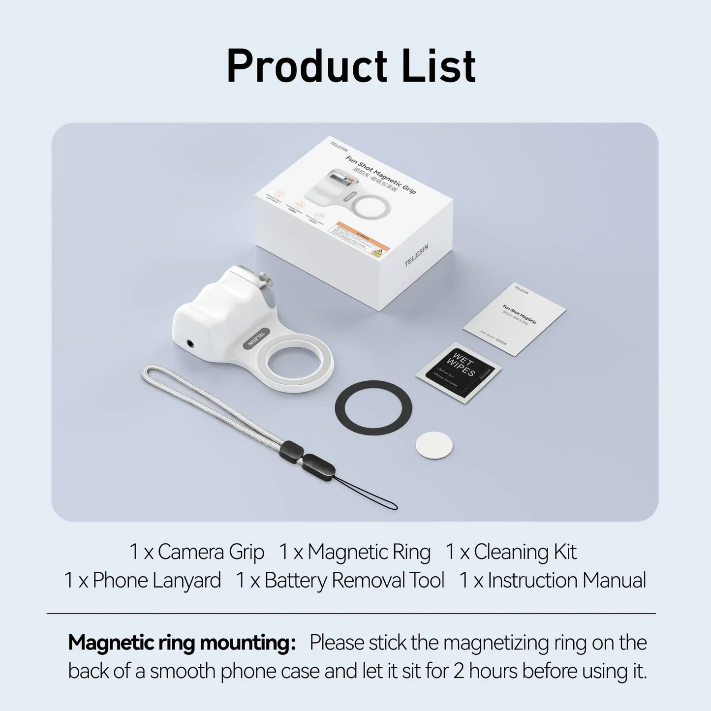Magnetic Phone Camera Shutter Grip