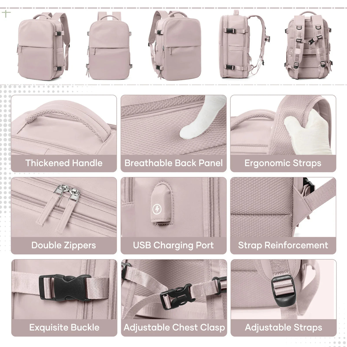 Vacuum compression backpack, view 4