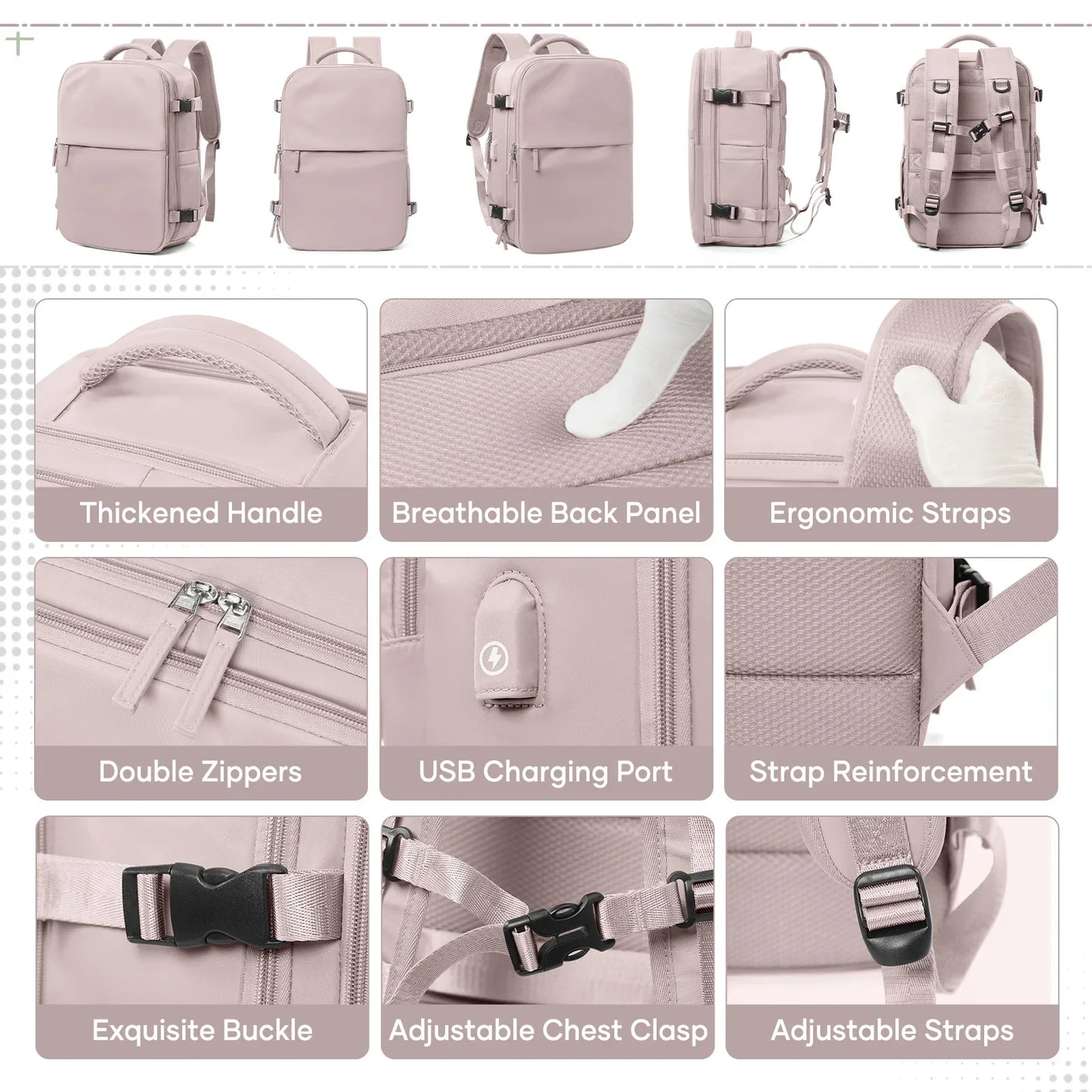 Air Vacuum Compressed Travel Backpack