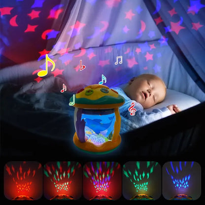 Baby tummy time toy- Ocean Rotating Projector