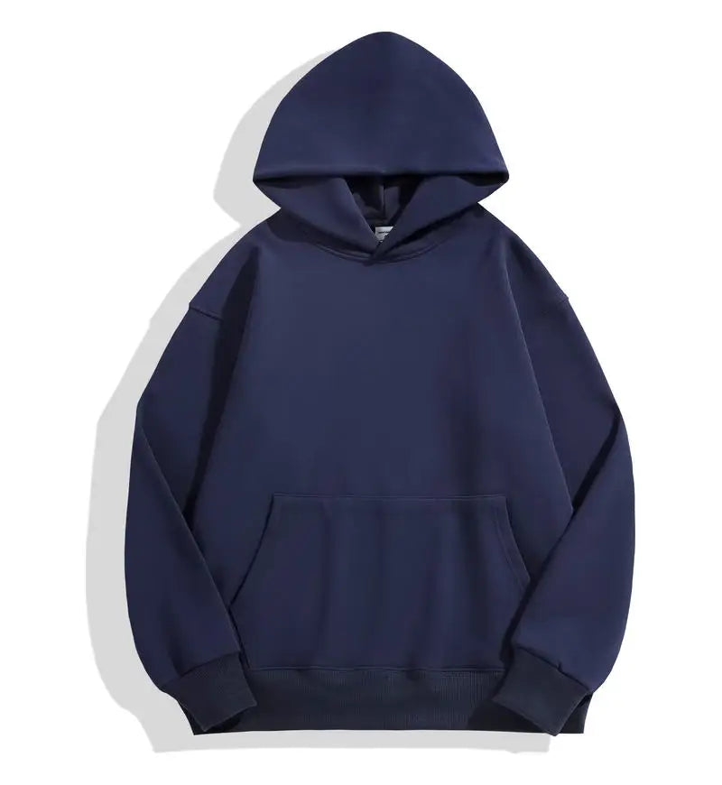Casual Thick Solid Color Hoodies