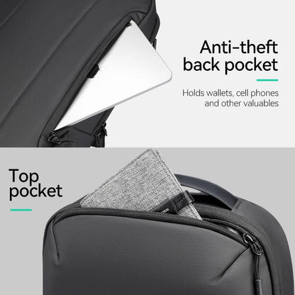 Slim men's laptop backpack, view 5