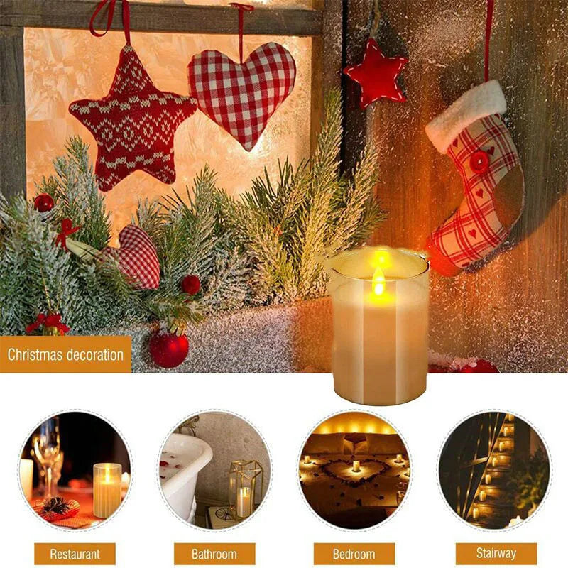 LED Flameless Glass Candle set